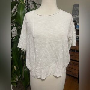 Chic White Short Sleeve Women's Top